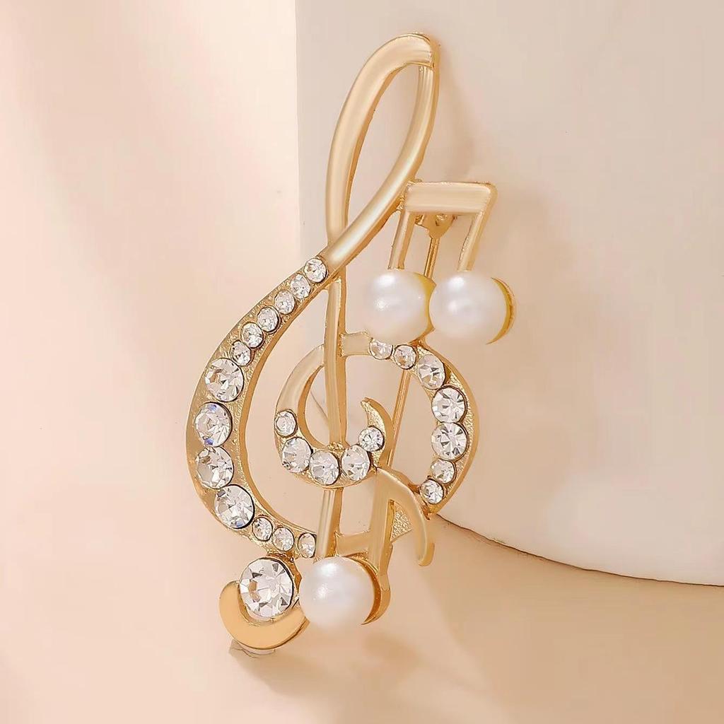 Korean Style Elegant Pearl Rose Brooch - Exquisite Corsage for Coats and Suits