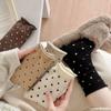 Wool Socks Women Autumn and Winter Thick Warm Middle-tube Socks Polka Dot Japanese Kawaii Cute Thermal Long Socks Christmas Gift