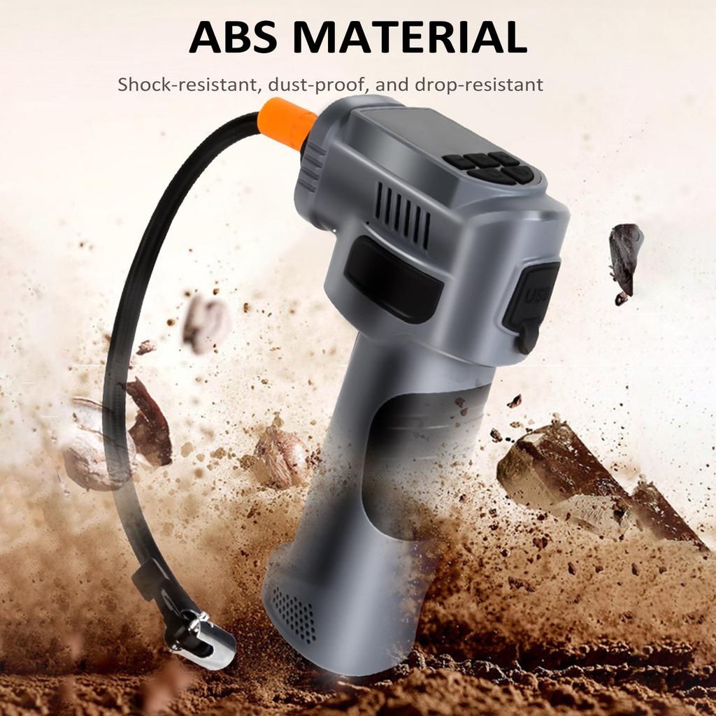 Накачка шин Портативный воздушный компрессор 4-в-1 Беспроводной электрический воздушный насос Стартер/Воздушный компрессор с аварийным освещением для автомобиля