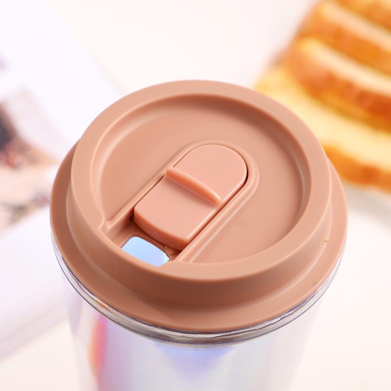 Бутылка для воды с двойными стенками, герметичная бутылка для питья, для путешествий на открытом воздухе, кемпинга, светящаяся основа, градиентный цвет для кухни
