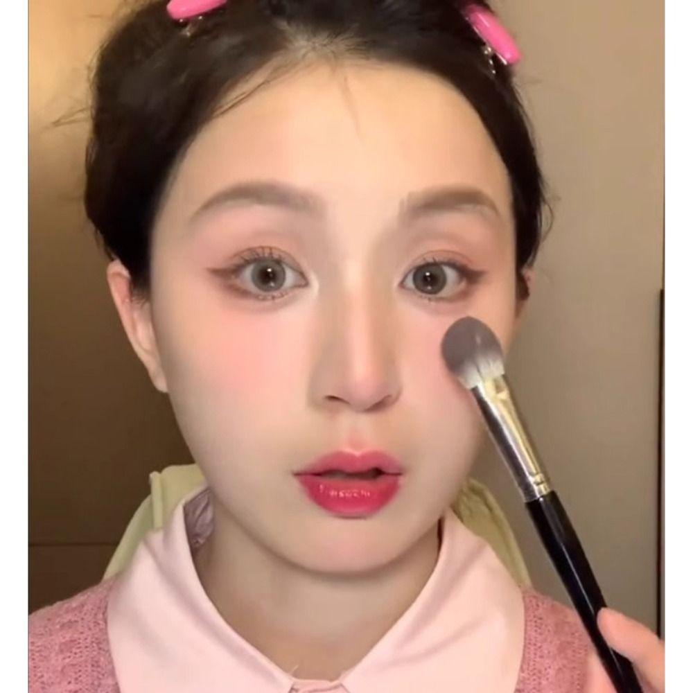 17CM Peach Heart Blusher Brush Soft Hair Makeup Tools Portable Powder Blush Cream Brushes