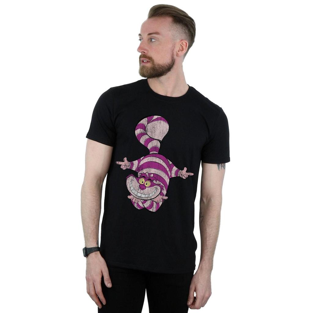 Disney Mens Alice In Wonderland Cheshire Cat Upside Down T-Shirt
