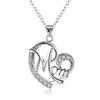 New Fashion 925 Sterling Silver Big Love Heart Pendant Necklace for Women Silver 925 Jewelry Necklace