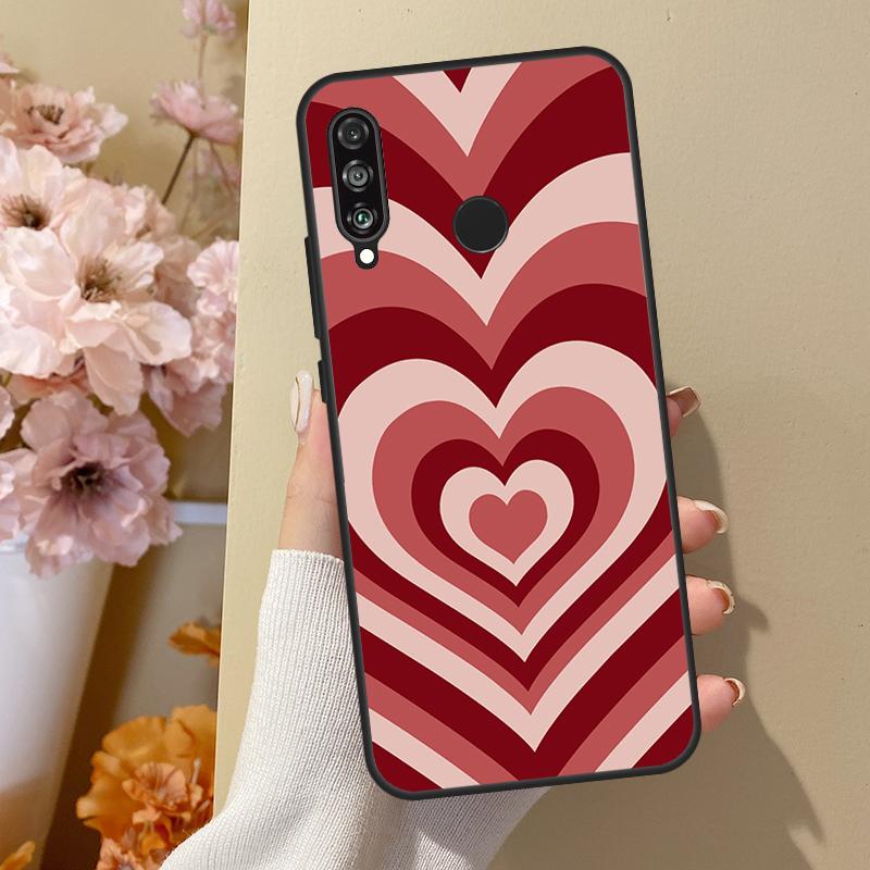 Latte Love Тоннель Коричневое Сердце Для Huawei Nova Y70 Y91 Y61 Y73 Y72 Y90 Y60 12s 12i 11i 8i 9 10 SE P40 Lite P30 P60 Pro Чехол