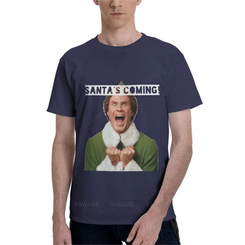 Elf Santas Coming Classic TShirt Unisexs cotton t shirts t shirt for Unisex Unisexs big and tall t shirts