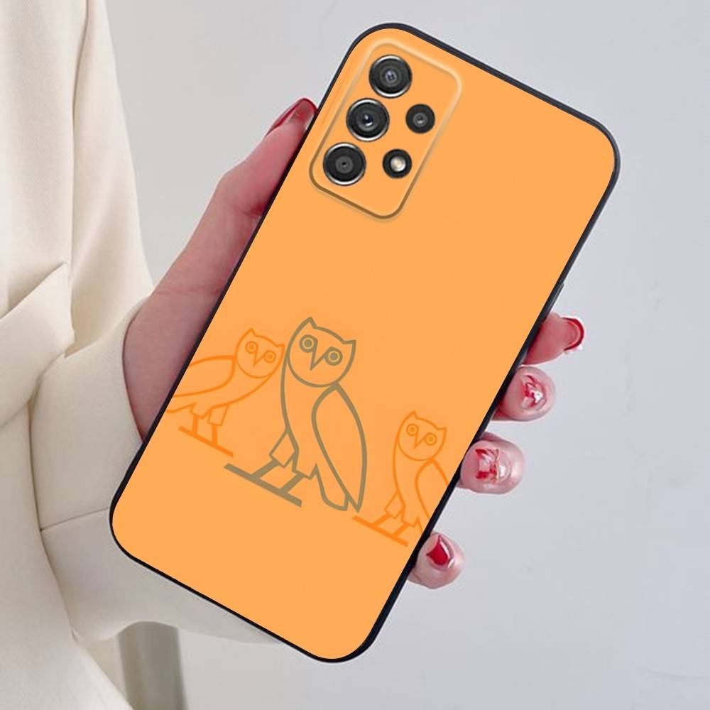 Чехол для телефона D-Drake O-OvO OWL для Samsung S24,21,22,23,30,Ultra,20,Plus,Note,10,9, Черный мягкий силиконовый чехол