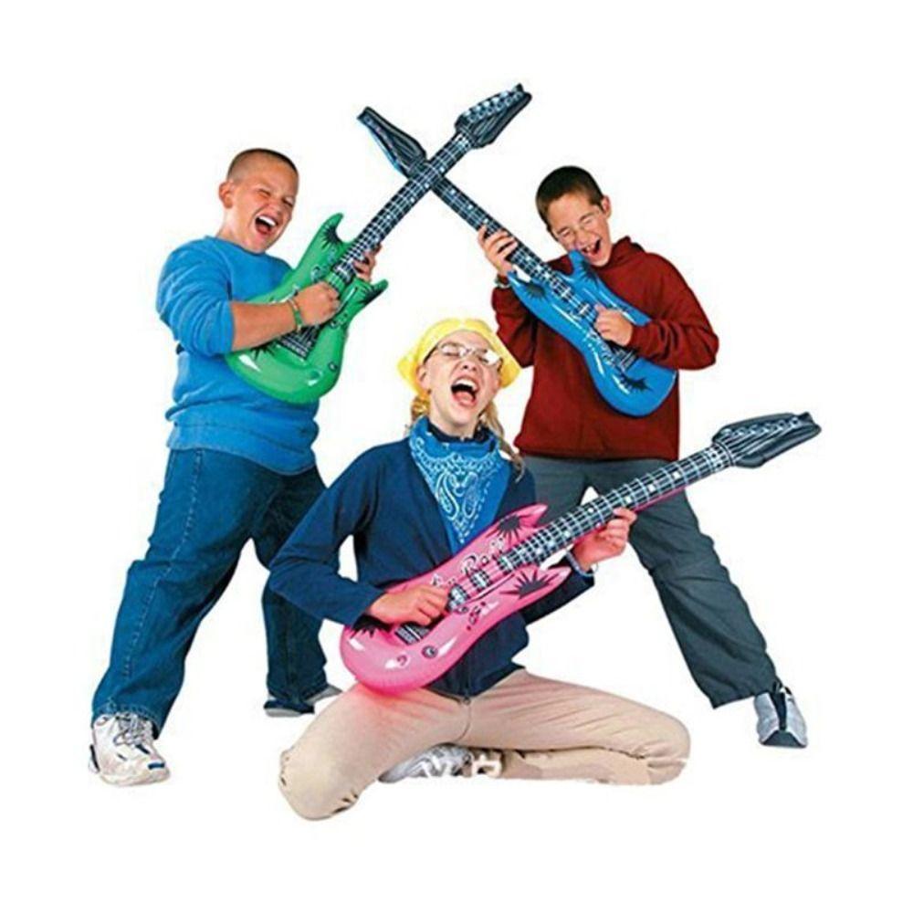 Музыкальные инструменты Игрушки Инструмент Гавайская гитара Игрушки Надувной гитарный шар Микрофон Воздушные шары