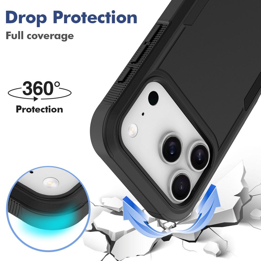 Прочный Гибридный Бронированный Ударопрочный Чехол Для IPhone 17 Air 16E 15 14 Plus 13 12 11 Pro Max Двухслойный Усиленный Защитный Прочный Чехол