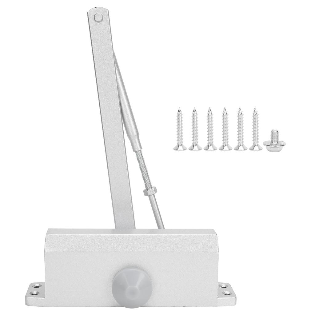 60-85 кг Доводчик двери Сплав алюминия Регулируемый Гидравлический Дверной Доводчик для Коммерческого Использования Серебристый