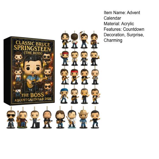 Рождественский адвент-календарь с 24 акриловыми 24-дневным календарем обратного отсчета, коллекционными мультяшными фигурками-сюрпризами