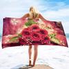 Rose Print Series Seaside Vacation Beach Towel Swimming Bath Towel Sports Towel