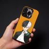 A-Аниме W-Ветровка S-Сакура Чехол для телефона Для iPhone17, 16,15,14,13,12 Pro Max Черный Конфетный Матовый Ударопрочный Чехол
