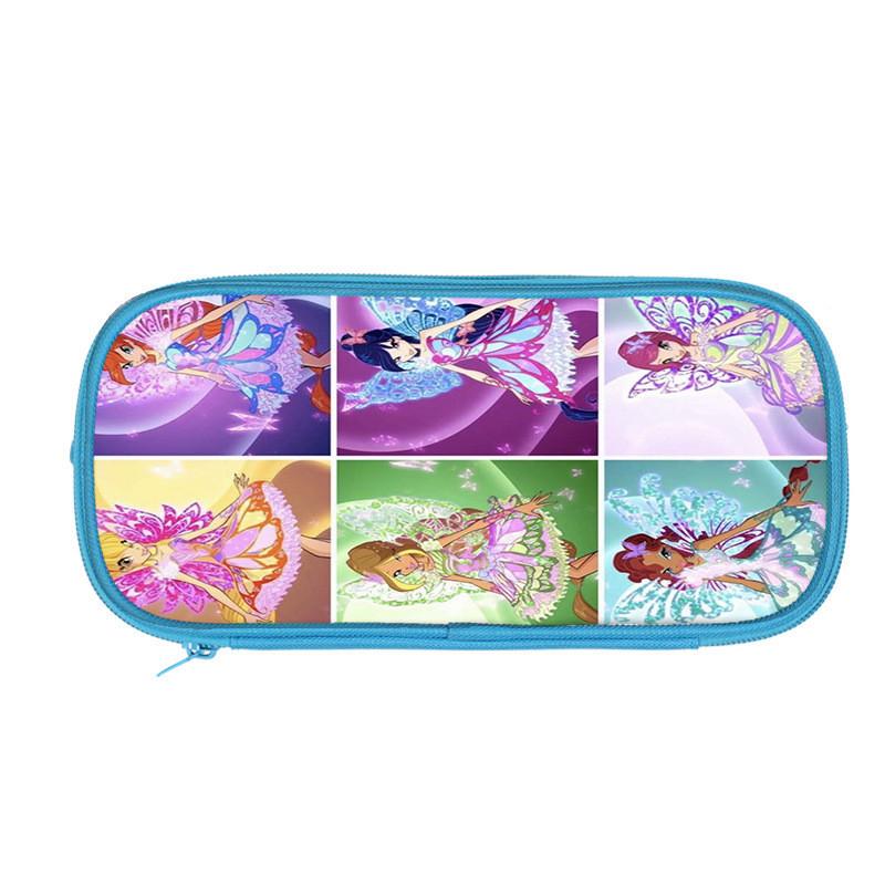 Winx Club Magic Reprint Polyester Pencil Box With Multiple Compartments For School