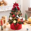 Мини-набор рождественской елки с шишками, красной лентой, звездой на макушке, классическое праздничное украшение на День благодарения, Рождество, Новый год. Декор