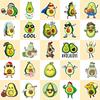 50 Cartoon Avocado Stickers Cute Avocado Stickers Fruit Personality Stickers