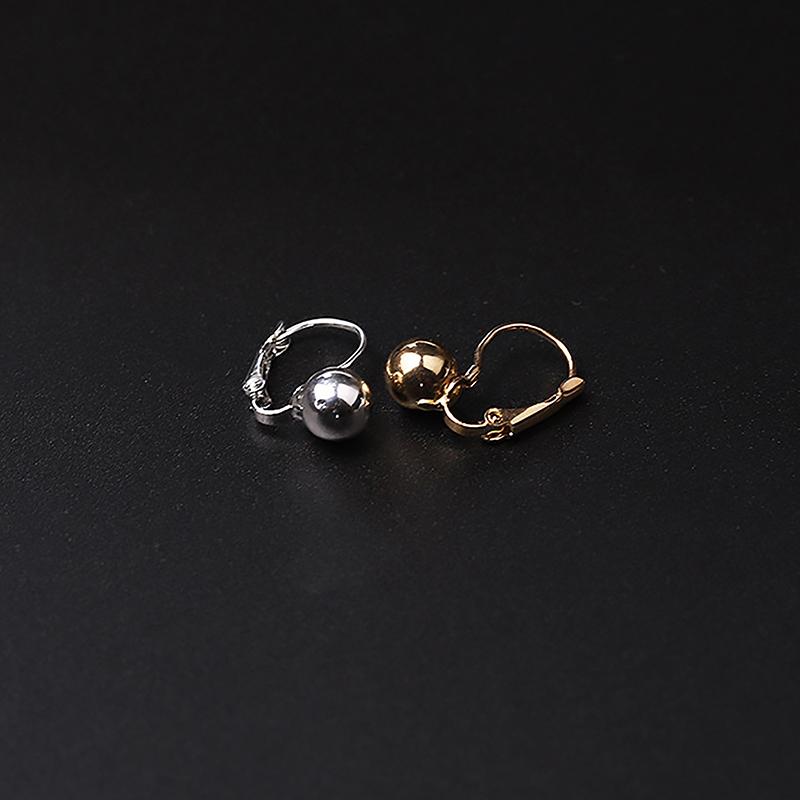 1 пара сережек-капель в корейском стиле из металла, округлые, простые, с пряжкой для ушей для женщин, подарочные украшения для вечеринки, аксессуары для ушей