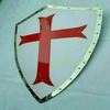 Medieval Knight Battle Warrior Shield Templar Red Cross Design Crusader Shield