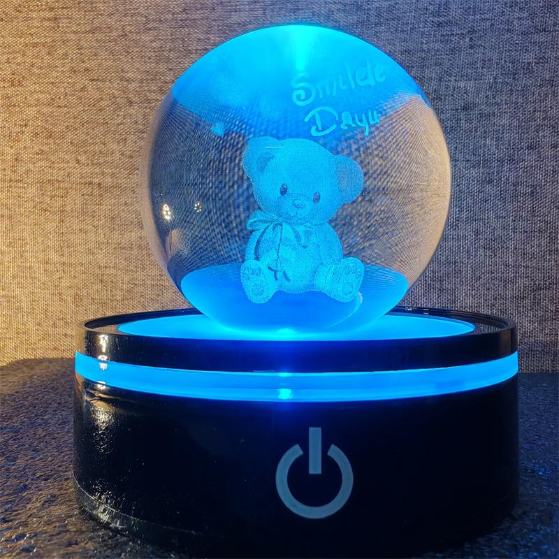 Солнечная система 3d хрустальный шар Хрустальный глобус Лазерная резка Хрустальный шар с шаровой подставкой Декоративные сферы планет Галактика Подарок на день рождения Украшения