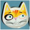 [A0171] - Empty Ceramic Bowl "Cats" White Multi-colored - 12x10x2 Cm