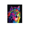 Solid Wood Frame Watercolor Lion Tiger Cat Canvas Painting Abstract Animals Pop Graffiti Posters and Prints Nordic Pictures for Living Room Decor