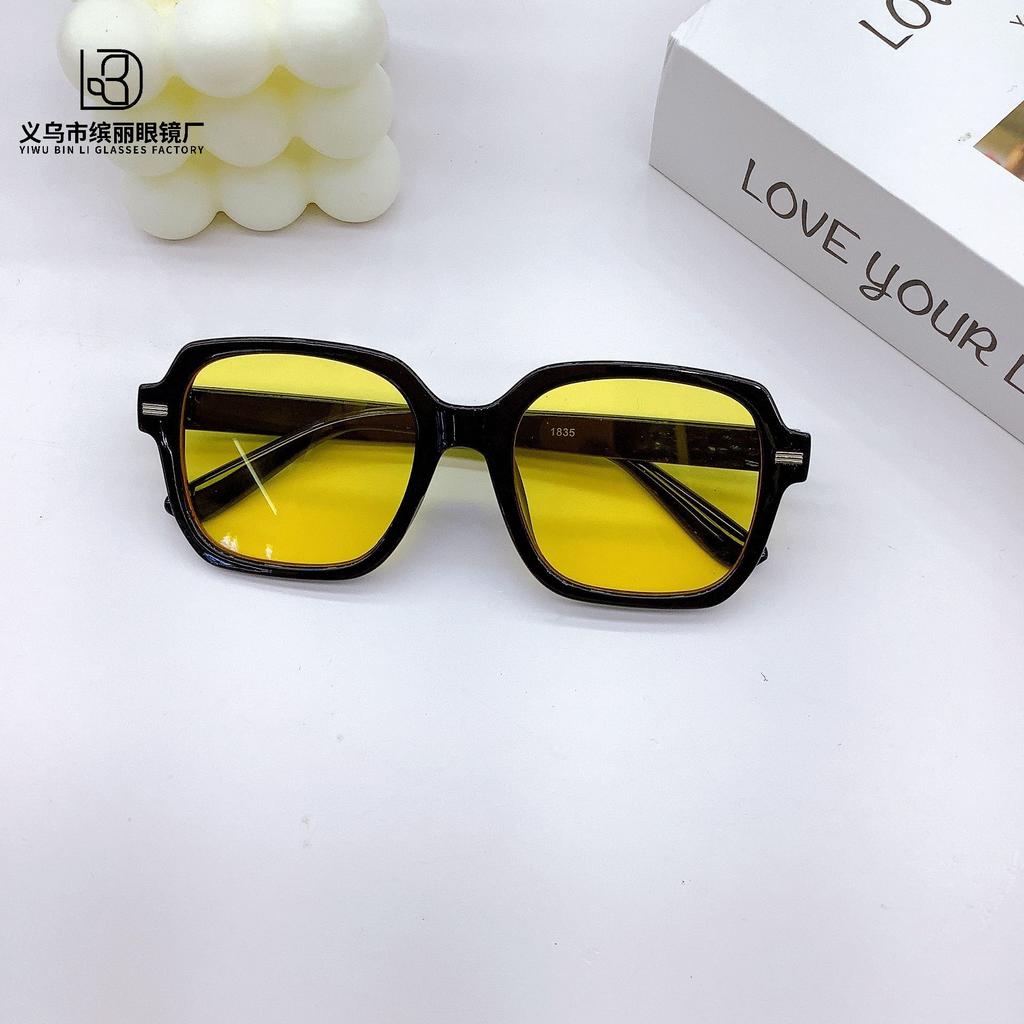 Retro Fashion Box Children'S Sunglasses Baby Concave Shape Travel Sunshade Eye Protection Glasses