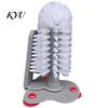 Effective Bottle Brush Suction Cup Brush, Wall Mounted Rotating Cleaning Scrubber, Plastic Mug Thick Bristles Sink Accessory for Glasses Mugs