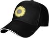 Sunflower Print Polyester Baseball Cap Casual Sun Protection Unisex Adult Trucker Hat