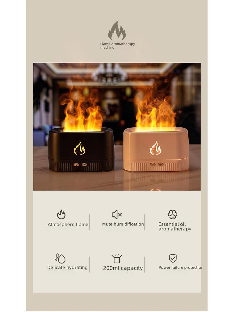USB 3D Flame Ароматерапевтический увлажнитель с автоматическим распылителем