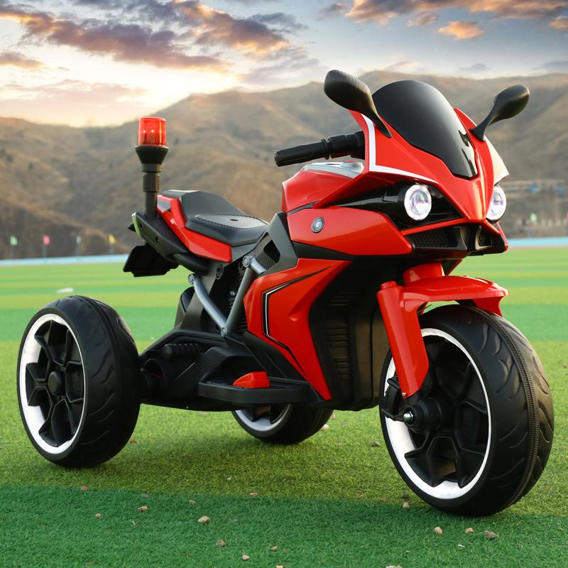 Детский электрический мотоцикл, трехколесный велосипед для мальчиков и девочек, перезаряжаемый велосипед-чоппер с дистанционным управлением и музыкой Bluetooth