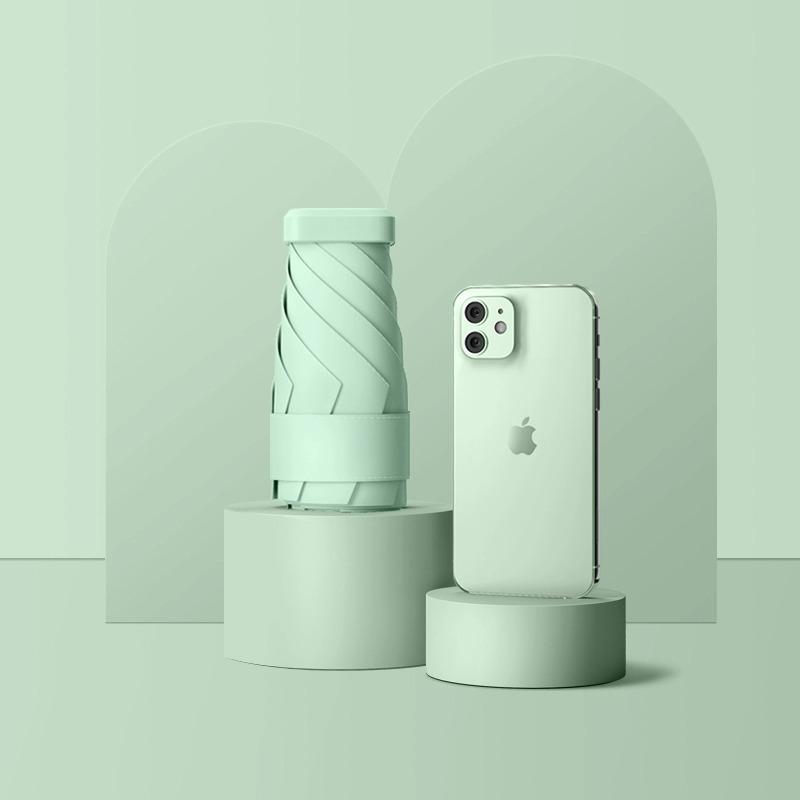 Sun Umbrella Sun Protection UV Protection Women's Mini Portable Small Outdoor Weather and Rain Capsule Umbrella Folding Parasol