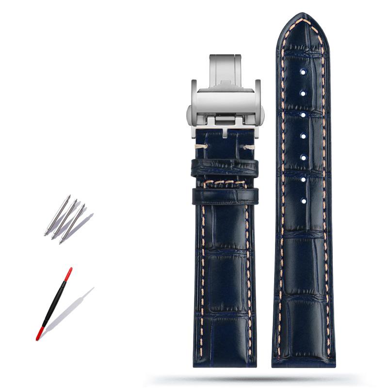 Классический ремешок для часов из коровьей кожи 19 мм, 20 мм, 21 мм для коллекции Longines Masters L3 L4 L2.628/L2.673 с застежкой-бабочкой