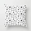 Black And White Striped Creative Double-Sided Printed Pillow Cover Short Plush Suitable Living Rooms Sofas Throw Cushion Cover