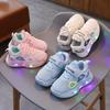 2024 New Children Designer Versatile Soft Soled Light Up Sneakers Autumn New Breathable Antiskid Mesh Casual Shoes Tenis De Niño