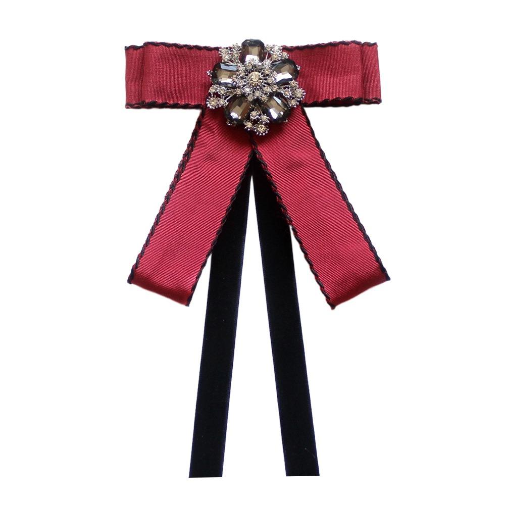 Простой Узкий Ленточный Бриллиантовый Галстук-бабочка Стразы Рубашечный Галстук-бабочка Женский Мужской Аксессуар для Торжественной Одежды