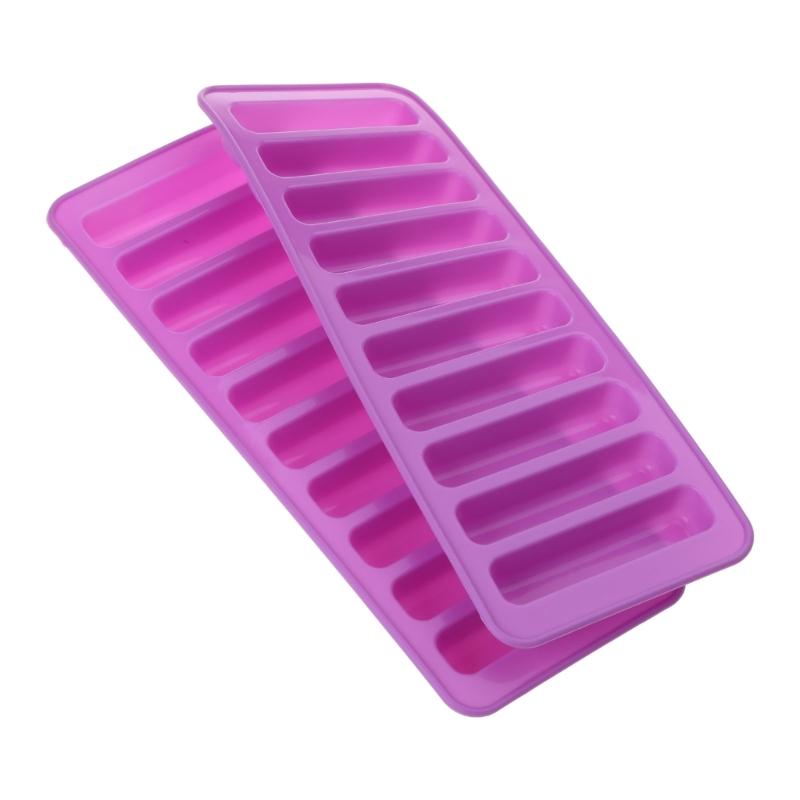 Cylinders Ice Tray Easily Release Stick Shape Ice Molds 10-Cavity Silicones Ice Making Tool Molds NonStick