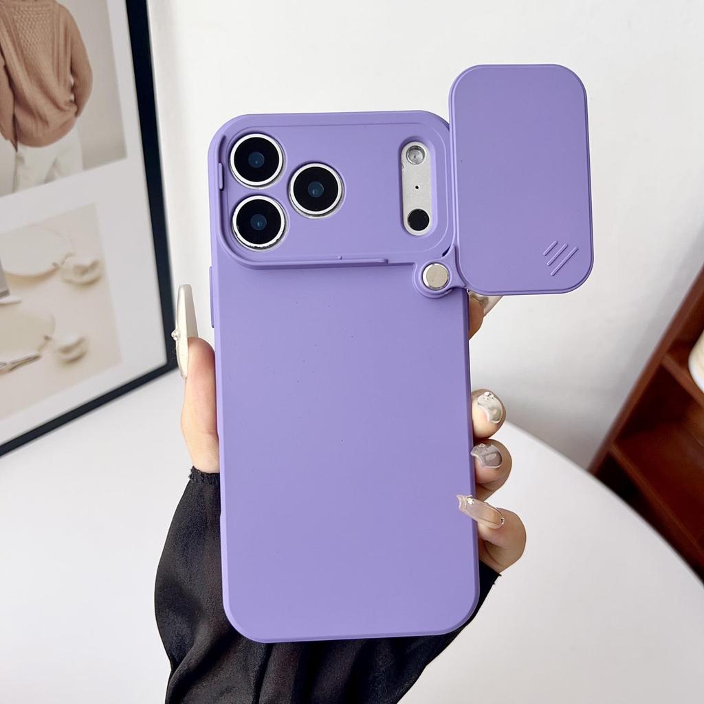 Совместим с iPhone 17 Pro Max: Вращающийся защитный чехол с выдвижным окном, мягкий дизайн с полной защитой.