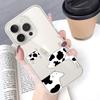 Чехол для телефона D-Dairy-Cow для iPhone 17 16 15 14 Plus 13 12 11 Pro Max Задняя крышка телефона Прозрачный ударопрочный чехол