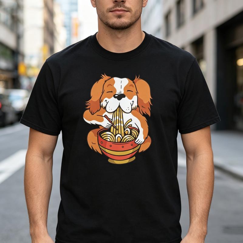 Vintage Dog RaUnisex Tee Cute Cartoon Dog Print Unisex Unisex Cotton Short Sleeve Trendy Streetwear Gift For Dog And RaUnisex Fans