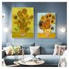 Van Gogh Golden Sunflower Poster Print Floral Vase Oil Painting Canvas Art Modern Wall Picture for Living Room