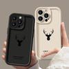 Для iPhone 16 Pro Max 16E 15 14 Pro 13 12 11 чехол для телефона с рисунком оленя защита линз мягкий противоударный матовый бампер из ТПУ