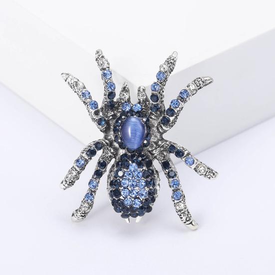 Винтажный стиль, брошь для пальто, блестящие стразы, декор в форме паука, шаль, булавка для шарфа, мужской костюм, пальто, простой значок, модные аксессуары