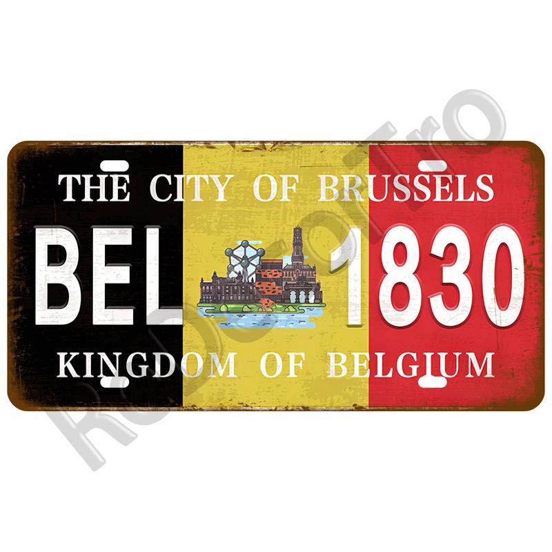 Франция Жестяная табличка Россия Испания Металлическая табличка Германия США Флаг страны Жестяная табличка для стены Домашний ресторан Ремесло Бар Декор