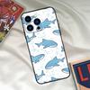 Чехол для телефона с китовыми акулами Для iPhone 16 14 13 12 11 15 17 Pro Max 15 16 Plus 13 Mini 16e 17 Air Funda Cover