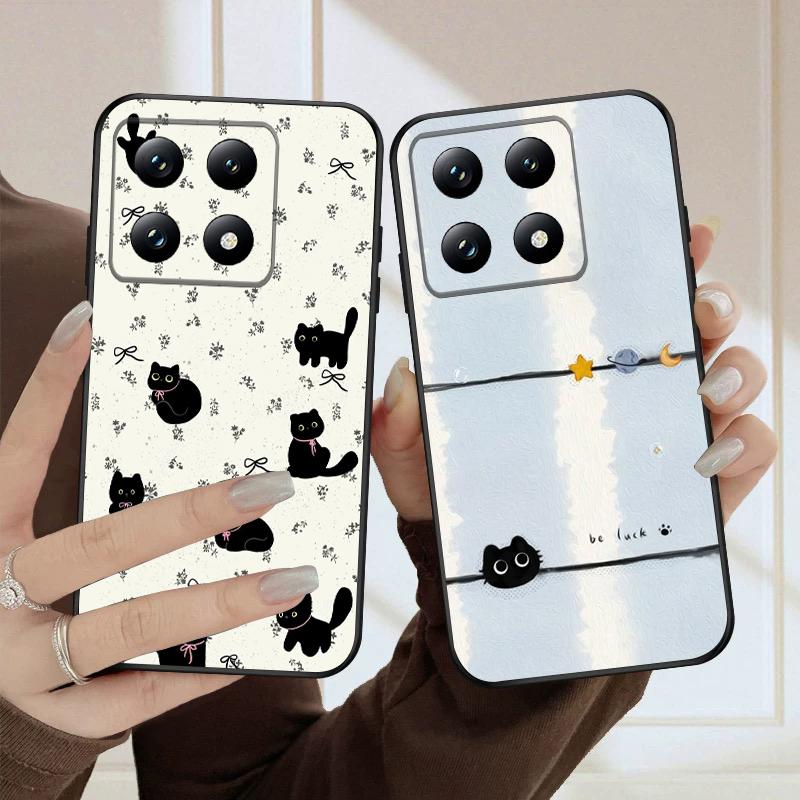 Мультяшный Лунный Кот Для Xiaomi Poco X7 M7 Pro 5G M5 X4Pro M4 M6 4G C65 C75 F6 F5 X6 X5 X7 X5 F7 Ultra M5S M4Pro 5G мягкий чехол для телефона