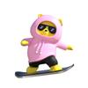 Car Interior Decoration Cute Bear Skateboard With Slide Rail Automatic Sliding Decoration Auto Interior Accessories Gift