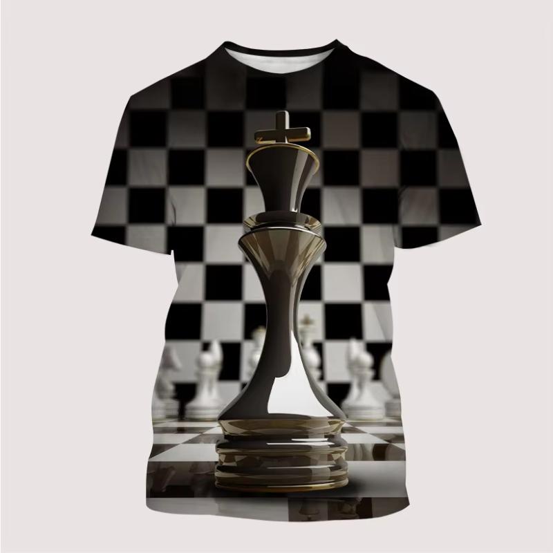 New Men's T Shirt 3D Print International Chess Graphic T-Shirts Summer Funny Harajuku O-Neck Top Men Kids Fashion Casual Tees
