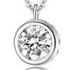 Ожерелье Ashley Jewelry с одним камнем, Стерлинговое серебро 925 пробы, Простой кулон, Фианит, Женское, Для повседневного ношения