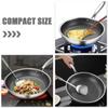 Stainless Steel Frying Pan Non-coated Steak Cooking Pot Durable NonStick Pan  Gas Induction Cooker
