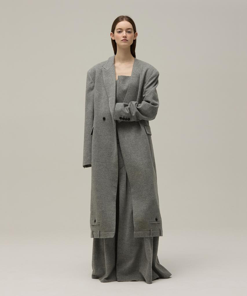 MMAM Signature Pants Detail Wool Coat