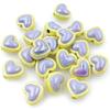Love Heart Material UV Dazzle 10pcs Two Color 3D Loose Beads Creative Earrings Acrylic DIY Jewelry Accessories Making Handmade Bracelet